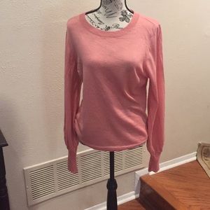 Halogen light pink/coral crew neck sweater